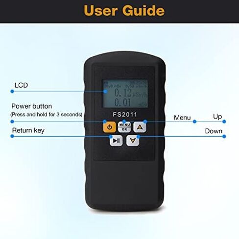 FS2011 Nuclear Radiation Detector Geiger Counter Portable Handheld β γ χ Ray Gamma Radiation Survey Meter Radioactive Tester Radiation Dosimeter Monitor 50KVE-1.5MEV in Saudi Arabia