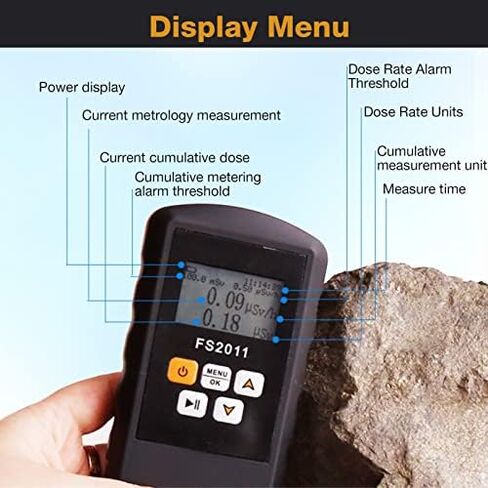 FS2011 Nuclear Radiation Detector Geiger Counter Portable Handheld β γ χ Ray Gamma Radiation Survey Meter Radioactive Tester Radiation Dosimeter Monitor 50KVE-1.5MEV in Saudi Arabia