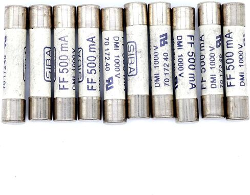 10 عبوات منصهر رقمي متعدد العدادات FF500MA (500MA، 0.5A) 1000 فولت صمام سيراميك سريع المفعول لمقياس تيار مستمر رقمي متعدد 6.3 × 32 مم in Saudi Arabia