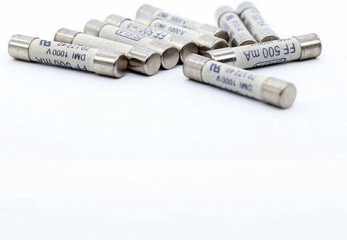 10 عبوات منصهر رقمي متعدد العدادات FF500MA (500MA، 0.5A) 1000 فولت صمام سيراميك سريع المفعول لمقياس تيار مستمر رقمي متعدد 6.3 × 32 مم in Saudi Arabia