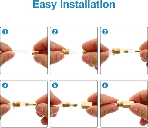 PATIKIL Brass Compression Insert, 40 Pack 3mm OD x 2mm ID Tube Insert Tube Support Compression Fitting Assortment Kit for Water Oil Air Pipe in Saudi Arabia