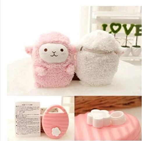 Winter Warm Safe Convenient Cute Mini Hot Water Bottle with Cover Hand Warmer for Kids/Adult(Pink) in Saudi Arabia