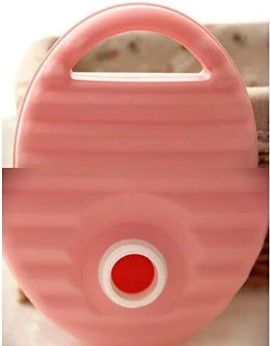 Winter Warm Safe Convenient Cute Mini Hot Water Bottle with Cover Hand Warmer for Kids/Adult(Pink) in Saudi Arabia