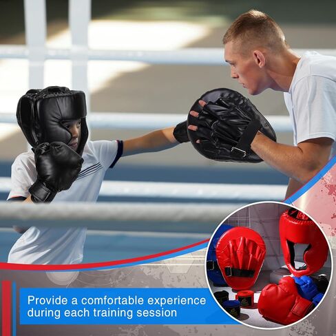 مجموعة معدات ملاكمة للأطفال مكونة من 12 قطعة، 3 أزواج من قفازات الملاكمة للأطفال، 3 قطع من أغطية رأس الملاكمة، 3 أزواج من قفازات الملاكمة و3 قطع من أربطة اليد للملاكمة للأطفال المبتدئين والأطفال من سن 6 إلى 18 عامًا in Kuwait