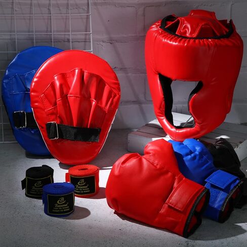 مجموعة معدات ملاكمة للأطفال مكونة من 12 قطعة، 3 أزواج من قفازات الملاكمة للأطفال، 3 قطع من أغطية رأس الملاكمة، 3 أزواج من قفازات الملاكمة و3 قطع من أربطة اليد للملاكمة للأطفال المبتدئين والأطفال من سن 6 إلى 18 عامًا in Kuwait