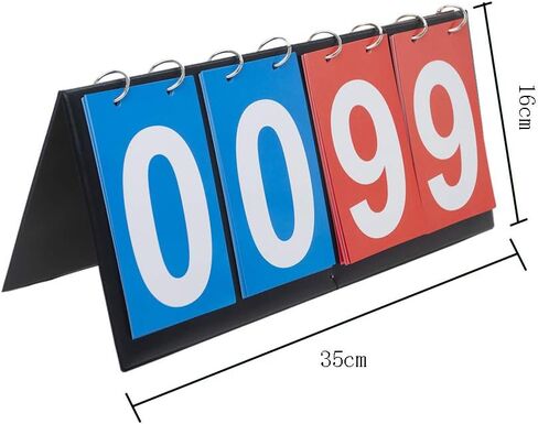 lasenersm 1 Piece Portable Scoreboard Score Flipper Flip Score Keeper Flip Scoreboard Table Top Scoreboard for Basketball Football Tennis Baseball Soccer Volleyball in Saudi Arabia