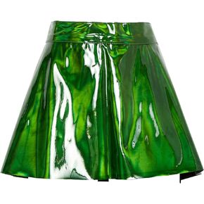 Daisy corsets Women's Green Holo Mini Skater Skirt