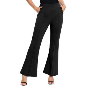 Urban CoCo Women's Flare Yoga Pants with Pockets High Waist Workout Casual Bootcut Dress Pants