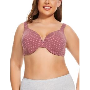 حمالة صدر نسائية من LIQQY بمقاس كبير وأشرطة مبطنة وتغطية كاملة من الخلف (42B-54DDD)