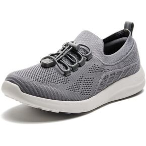 Wide Width Walking Shoes for Women, Slip on Breathable Natural Soft Dress Sneakers, Wide Comfortable Barefoot Flat Tennis Shoes for Women, Minimalist Splay Zero Drop Shoes