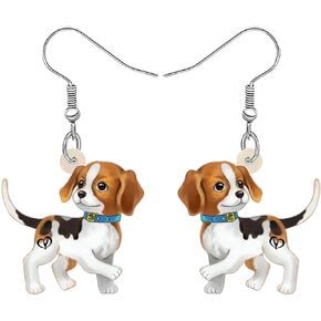 Acrylic Cute Dog Earrings Jewelry for Women Girls Sweet Puppy Pets Dangle Hook Earrings Gifts for Dog Lovers Charms