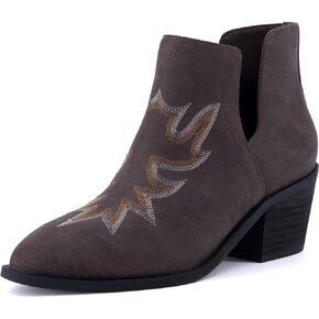 CUSHIONAIRE Women's Rustler Western bootie +Memory Foam, Wide Widths Available