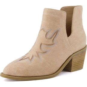 CUSHIONAIRE Women's Rustler Western bootie +Memory Foam, Wide Widths Available