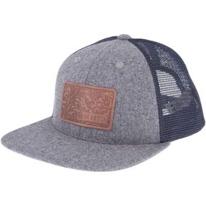 Beretta Men's Engraved Patch Wool Flanel Mesh Back Flat Bill Trucker Hat
