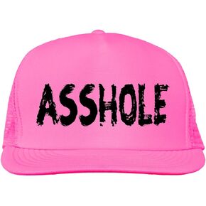 Asshole Bright neon Truckers mesh snap Back hat in 6 Bright Colors