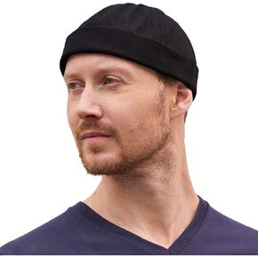 CHARM Mens Cotton Brimless Baseball Cap - Womens Fashion Beanie Cap No Brim Sailor Cap