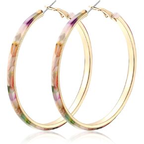 Acrylic Earrings Lightweight Hoop Earrings Statement Resin Drop Dangle Stud Earrings Fashion Jewelry For Women