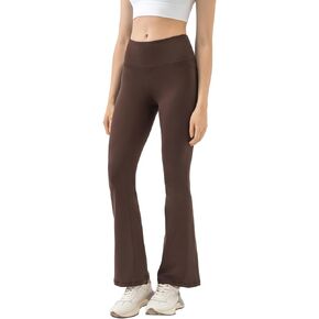 altiland Buttery Soft High Waist Mini-Flared Yoga Pants for Women, Wide Leg Bootcut Workout Gym Leggings with Pockets