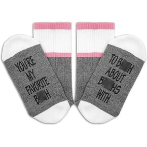 أنت المفضل لدي B*h، To B*h About B*hes مع الجوارب، جوارب Bestie، هدية Bestie، هدية عيد ميلاد Bestie، هدية لـ Bestie، أفضل هدية لصديق، Bestie Life، Sole Sisters، أفضل جورب صديق.(215 ) in Kuwait