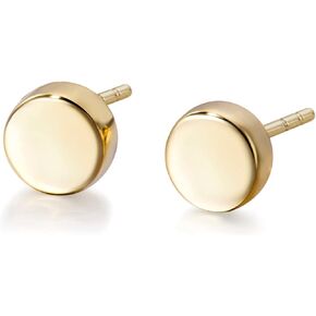 Minimalist Dot Earrings Necklaces Bracelet Sterling Silver Circle Disc Earrings Necklaces Bracelet Delicate Round Necklaces Bracelet Stud Earrings for Women