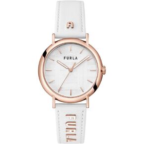 فورلا ساعة سهلة الشكل بسوار من الجلد الطبيعي بلون ابيض (الموديل: WW00023021L3)، ابيض in Kuwait