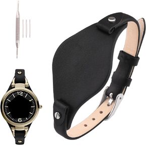 XIW Compatible for 8mm Fossil ES2829 ES2830 ES3060 ES3076 ES3077 women Leather Watch Band Replacement for men Wirstband Strap Bracelet