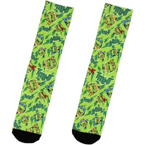 Bioworld Teenage Mutant Ninja Turtles Character Design Sublimation Crew Socks