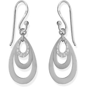 Boma Jewelry Triple Teardrop Multi-Finish Dangle Earrings