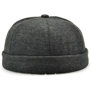 Unisex Cotton Brimless Beanie Hat Adjustable Trendy Skull Cap Sailor Cap