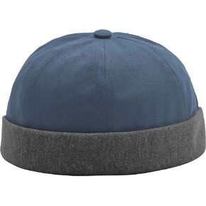 Unisex Cotton Brimless Beanie Hat Adjustable Trendy Skull Cap Sailor Cap