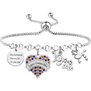 PLITI SGRho Sorority Gift 1922 Sorority Paraphernalia Gift She Believed She Could So She Did Inspirational Bracelet