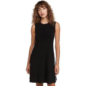 Norma Kamali Women's Side Stripe Sleeveless Swing Dress