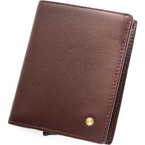 Cardholder Wallet/Genuine Leather with RFID Blocking / W1 (Black Saffiano)