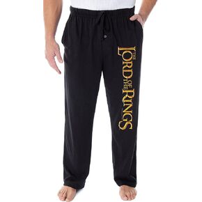 The Lord of the Rings Men's Film Trilogy Logo Sleepwear Lounge Bottoms Pajama Pants
