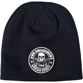 Hot Leathers KHB1038 2nd Amendment America's Original Homeland Security Skull Knit Cap - One Size fits Most