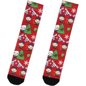 Bioworld National Lampoon Christmas Vacation Socks Chibi Griswold Character Sublimated MId-Calf Crew Socks