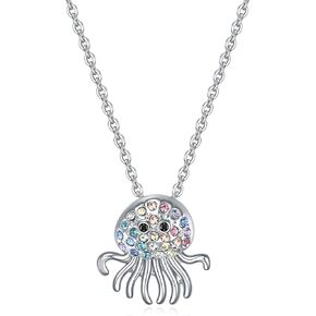VEEHOO Seahorse/Whale/Starfish/Crab/Fish/Jellyfish/Squid Necklace for Girls Womens,Cute Ocean Animal Jewelry Gifts for Daughter Niece