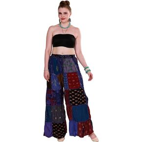 Wevez Womens’s Patchwork Yoga Streetwear Casual Pant Patchwork Comfortable Hippie Boho Colorful Pants