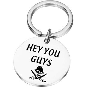 PLITI Funny Pirate Gifts Book Nerd Keychain1980s Classic Movie Inspired Gifts Hey You Guys
