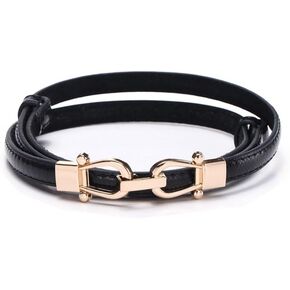 Leather Skinny Belt for Dress Thin Waist Belts for Women in Kuwait