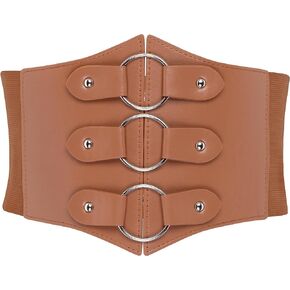 BlackButterfly Elastic Cosplay Halloween Metal Ring Waist Pirate Waspie Corset Belt