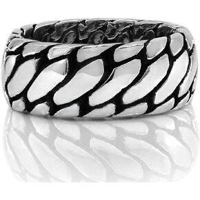 VY JEWELRY SILVER TIRE - Solid 925 Sterling Silver Heavy Men Ring - Size 7 to 13