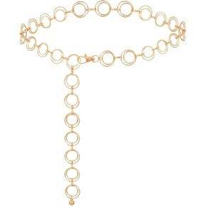 توب بوتي حزام سلسلة كونشو بيضاوي غربي للنساء، حزام سلسلة خصر معدني لفساتين جينز راعية البقر الغربية in Kuwait