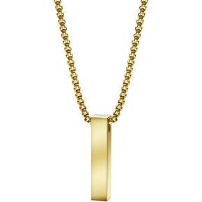 Van Heusen 3D Engravable Vertical Bar Pendant Necklace
