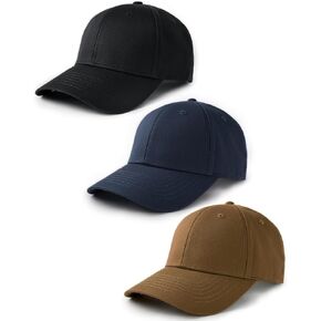 FURTALK Mens Structured Baseball Cap Adjustable Washed Cotton Golf Dad Hat Plain Classic Hats for Men