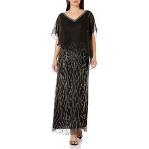 J Kara Women's Petite Scoop Neck 3/4 Sleeve Beaded Dress in Kuwait