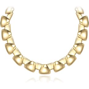 Flyonce Chunky Gold Choker Necklace for Women, Vintage Art Deco Triangle Choker Necklaces Jewelry Gifts