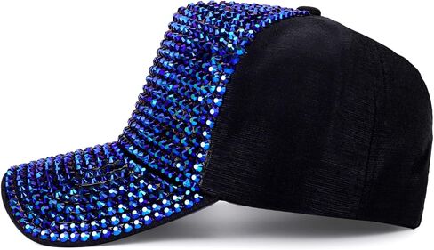 Women's Men's Studded Rhinestone Baseball Cap Adjustable Bling Sports Casual Fashion Sun Hat Dad Trucker Hat in Saudi Arabia