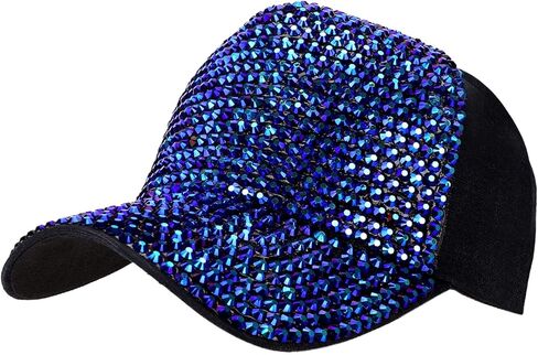 Women's Men's Studded Rhinestone Baseball Cap Adjustable Bling Sports Casual Fashion Sun Hat Dad Trucker Hat in Saudi Arabia