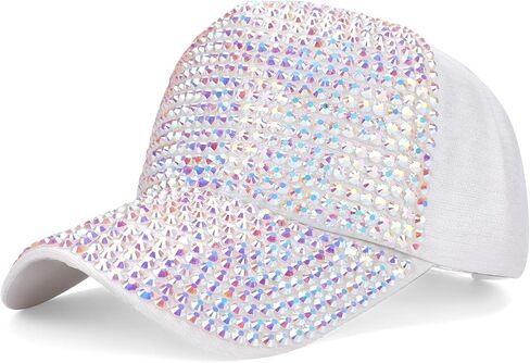 Women's Men's Studded Rhinestone Baseball Cap Adjustable Bling Sports Casual Fashion Sun Hat Dad Trucker Hat in Kuwait